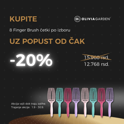 Kupovinom 8 Finger Brush četki po izboru dobija se popust od 20%