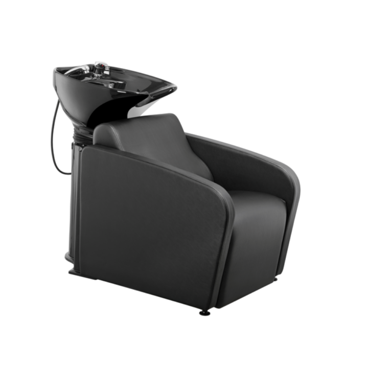 MUDI Mullet 2.0 Black Shampoo Unit with White Ceramic Basin