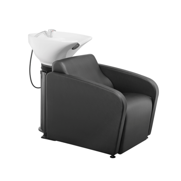 MUDI Mullet 2.0 Black Shampoo Unit with Black Ceramic Basin