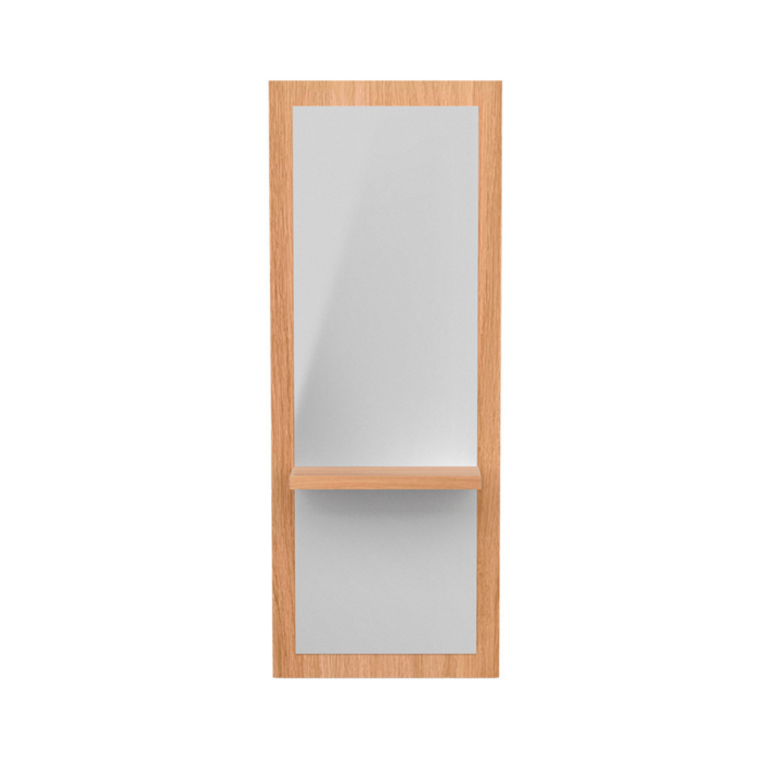 MUDI Hansha Mirror with Shelf in Wood Colour