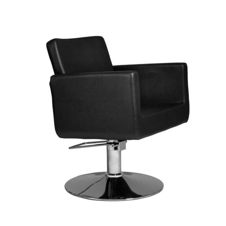 MUDI Chic R Black Hairdressing Chair with Round Base