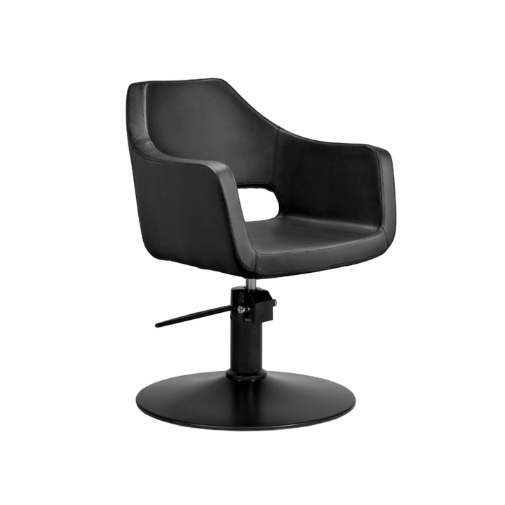 MUDI Whim R Black Hairdressing Chair with Round Base